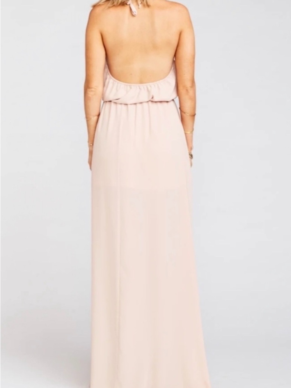 NWT Show Me Your Mumu Heather Halter Dress Show Ring Pink Blush Sz XXS - Picture 3 of 9